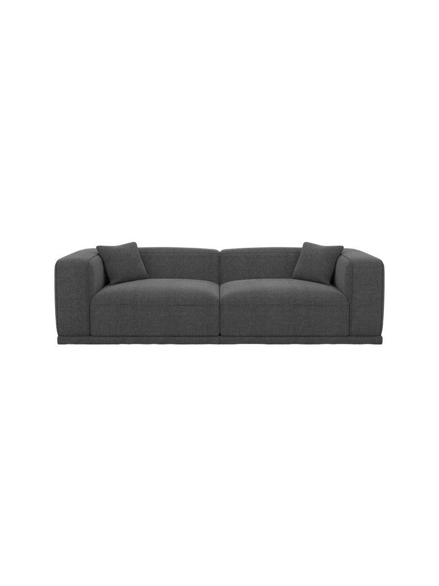 
4-Sitzer Design Sofa „Bellara“ mit Strukturstoff-Bezug - Strukturstoff Anthrazit