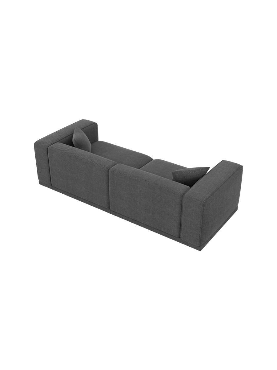
4-Sitzer Design Sofa „Bellara“ mit Strukturstoff-Bezug - Strukturstoff Anthrazit