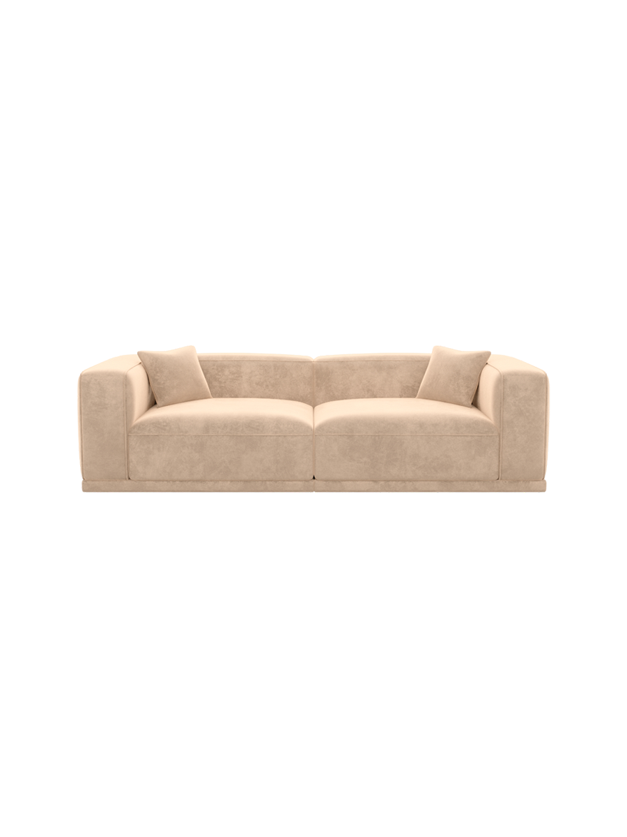 
4-Sitzer Design Sofa „Bellara“ mit Samtbezug - Samtbezug Königsblau