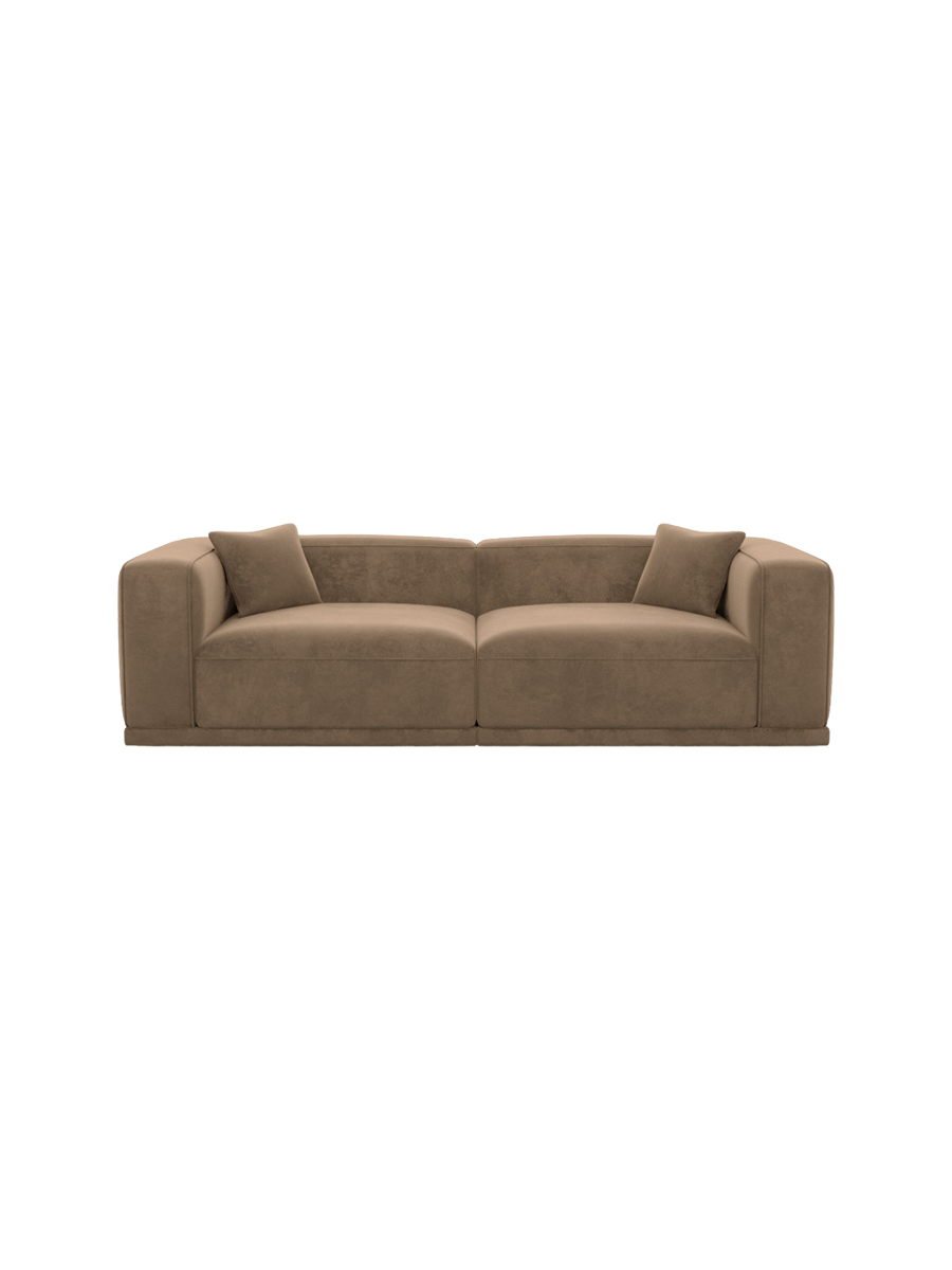 
4-Sitzer Design Sofa „Bellara“ mit Samtbezug - Samtbezug Königsblau
