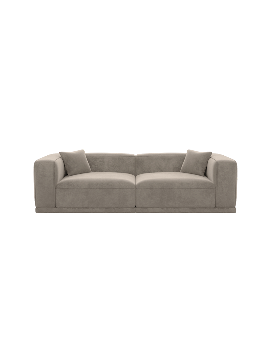 
4-Sitzer Design Sofa „Bellara“ mit Samtbezug - Samtbezug Königsblau