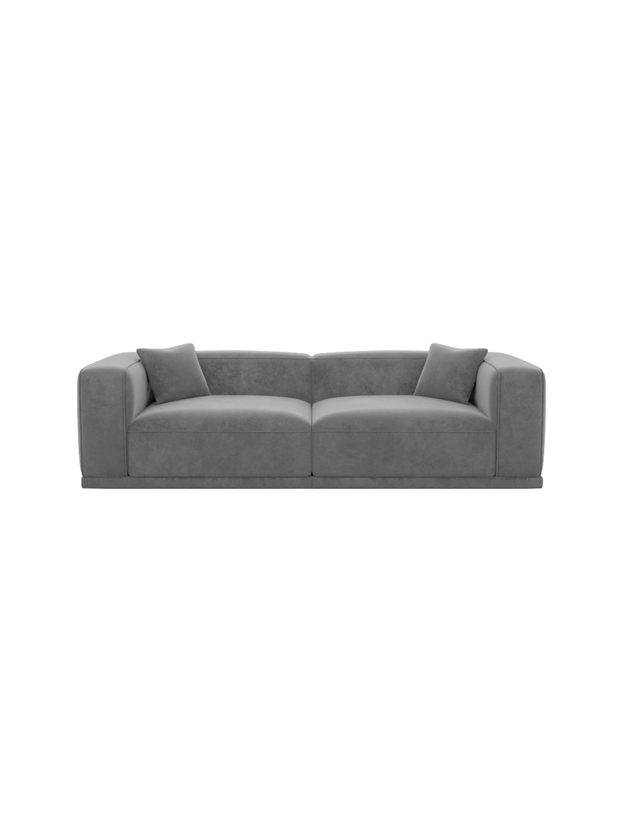 
4-Sitzer Design Sofa „Bellara“ mit Samtbezug - Samtbezug Königsblau