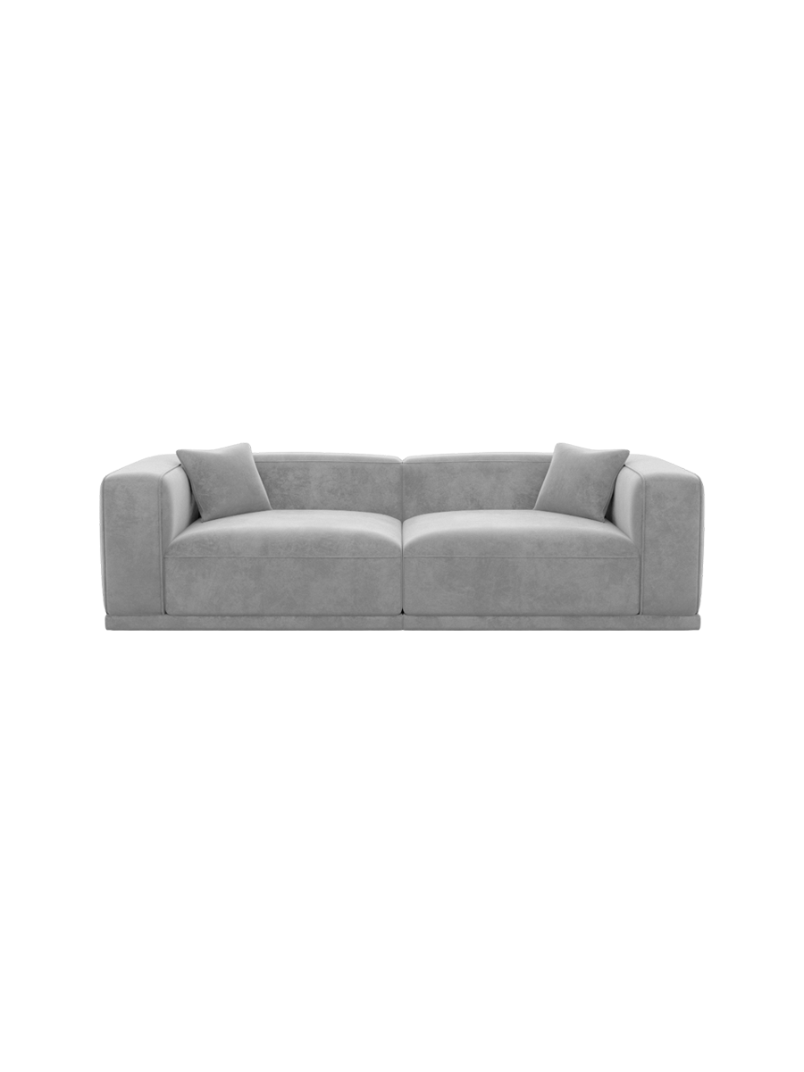 
4-Sitzer Design Sofa „Bellara“ mit Samtbezug - Samtbezug Königsblau