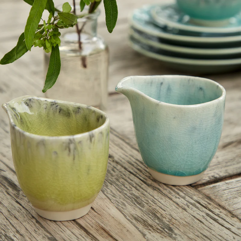 
Handmade Milk Jug "Madeira" - Blue