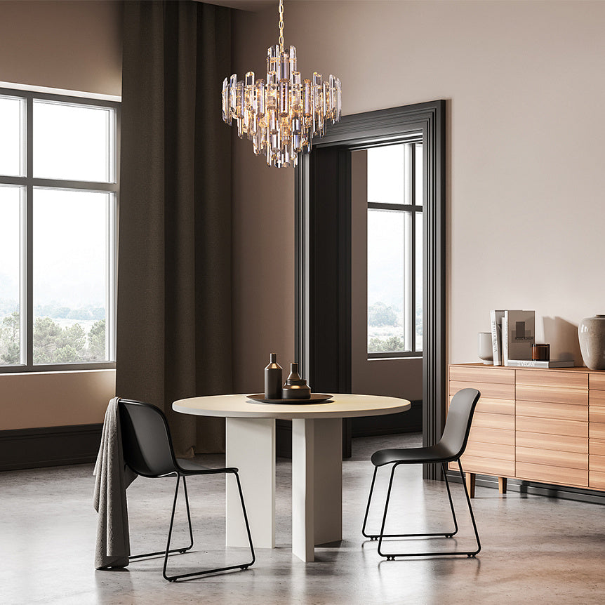 
"Flare" Crystal Pendant Lamp - 6-bulb