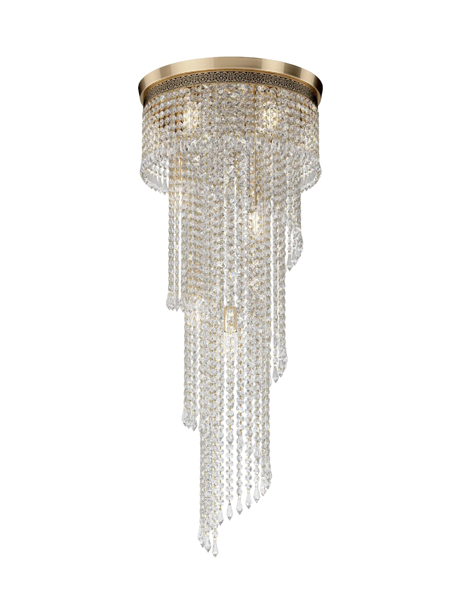 
"Cascade" Designer Chandelier - 12-flame