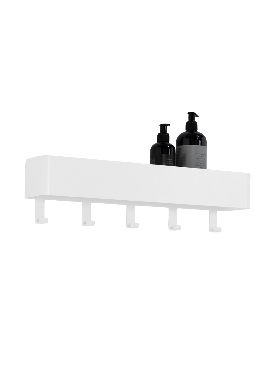 
Porte-manteau mural et étagère « Multi 5 » - Blanc