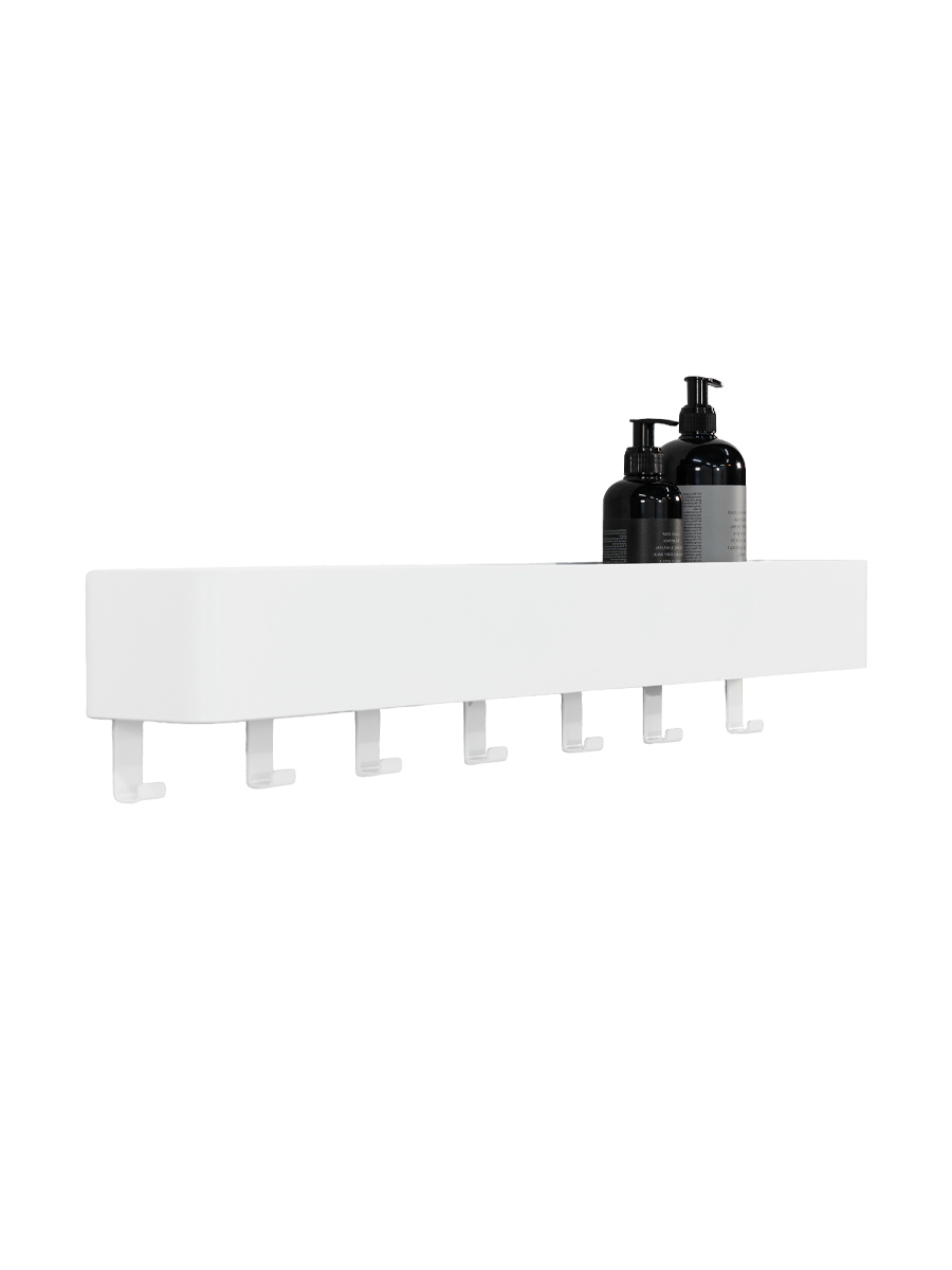
Porte-manteau mural et étagère « Multi 7 » - Blanc
