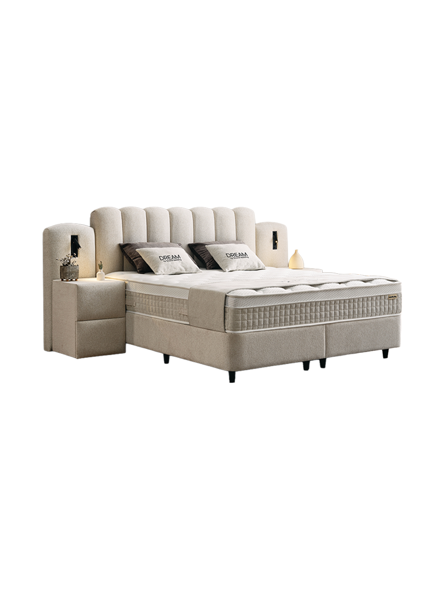 
Premium Boxspring Bed "Dream" incl. Mattress & Topper - Without accessories / Mattress size: 140 x 200 cm