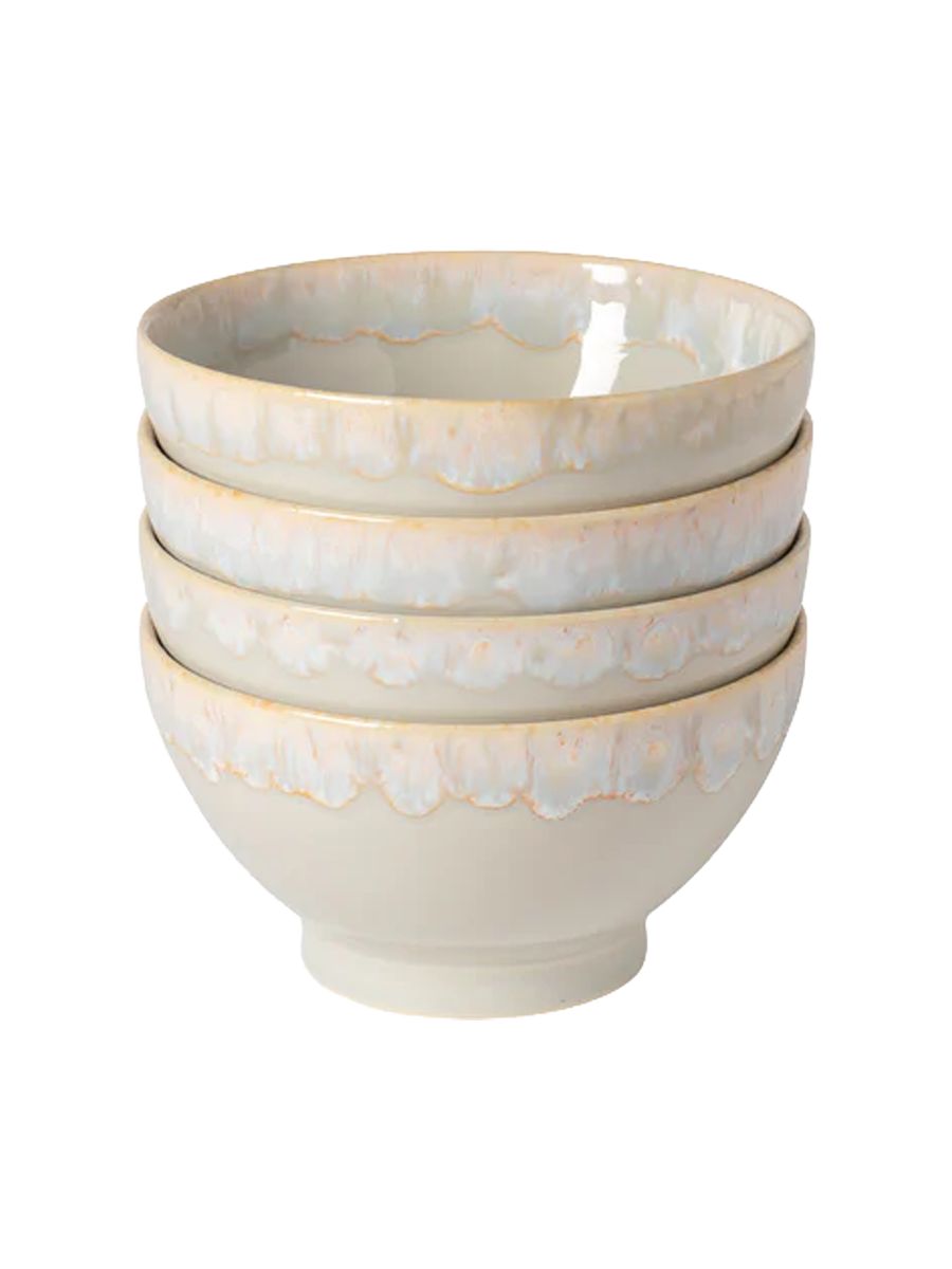 
Handmade "Latte Bowls", Set of 4 - Grey