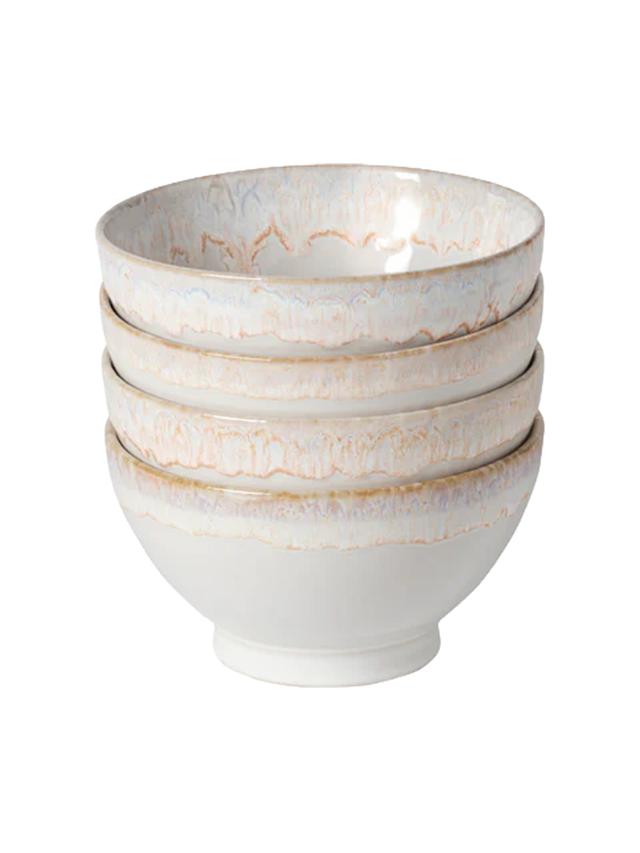 
Handmade "Latte Bowls", Set of 4 - White