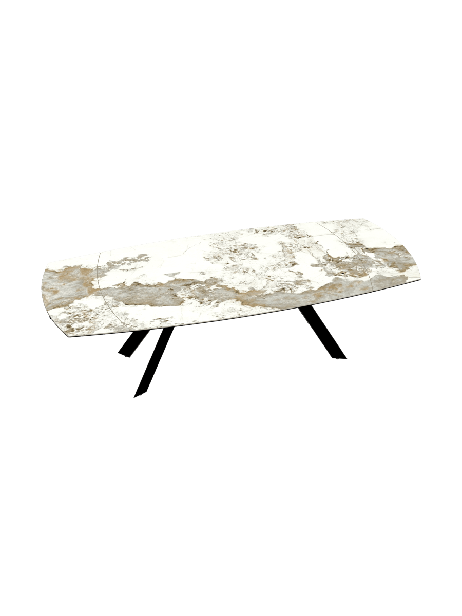 
Table à manger design extensible « Missouri » en céramique, 190-270 x 120 cm - Calcatta brillant
