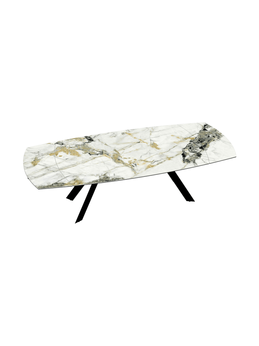 
Table à manger design extensible « Missouri » en céramique, 190-270 x 120 cm - Calcatta brillant