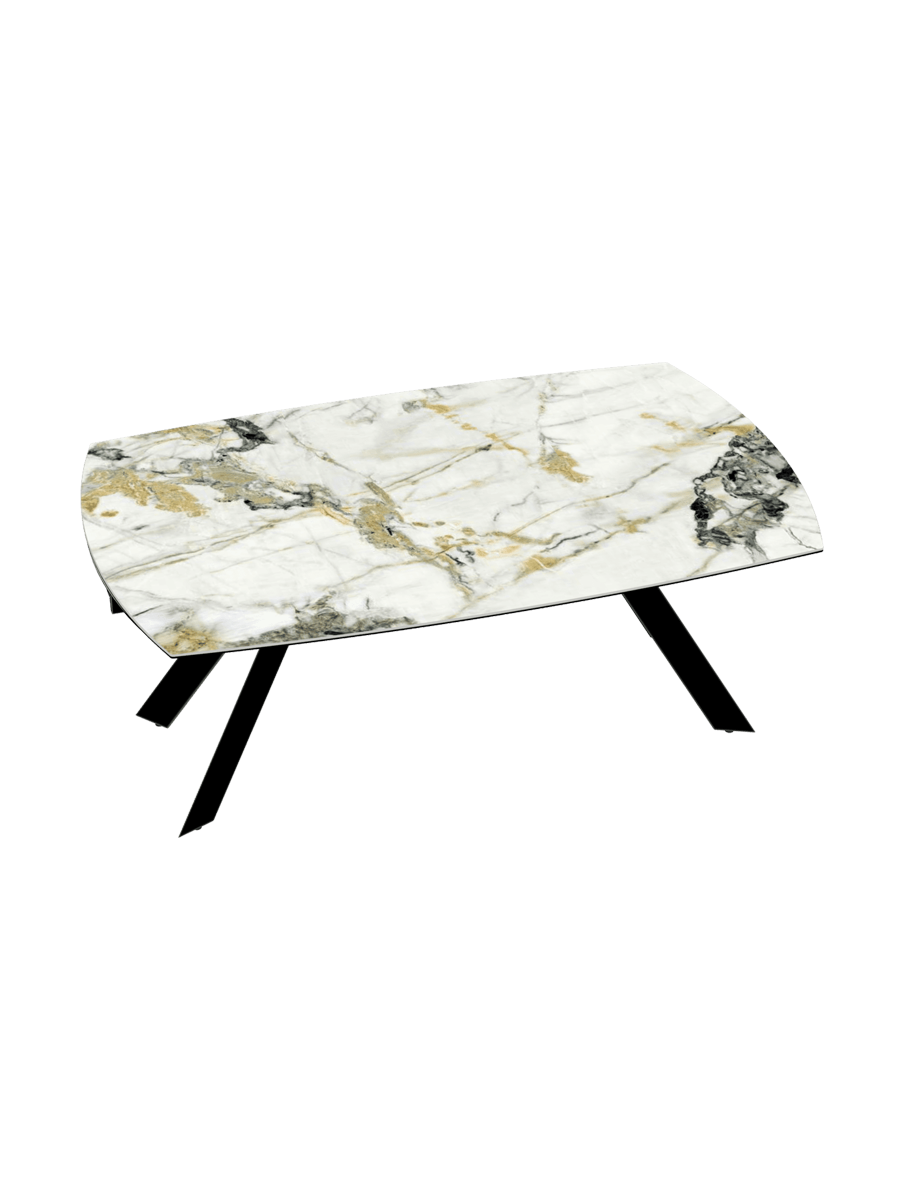 
Ausziehbarer Designer Esstisch „Missouri“ aus Keramik, 190-270 x 120 cm - Doro glänzend