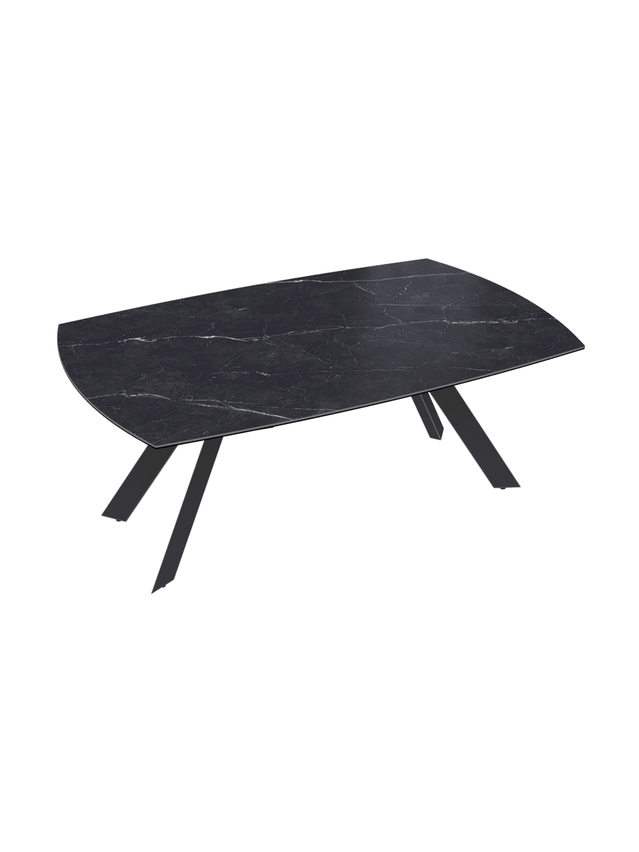 
Ausziehbarer Designer Esstisch „Missouri“ aus Keramik, 190-270 x 120 cm - Marquina matt