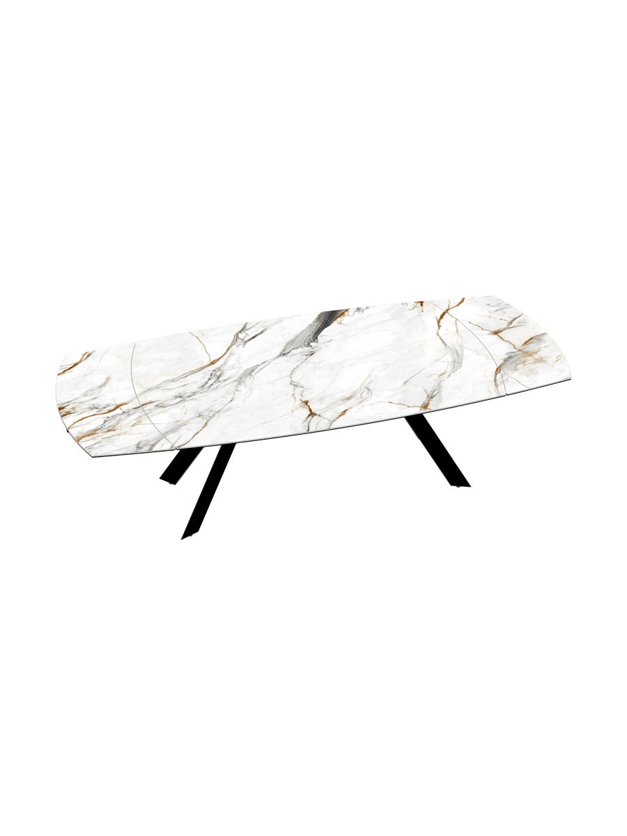 
Table à manger design extensible « Missouri » en céramique, 190-270 x 120 cm - Calcatta brillant