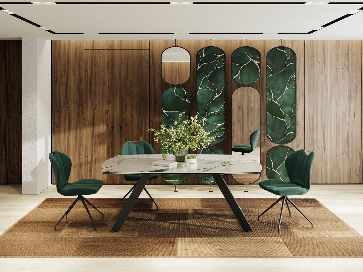
Ausziehbarer Designer Esstisch „Missouri“ aus Keramik, 190-270 x 120 cm - Fiorentino glänzend