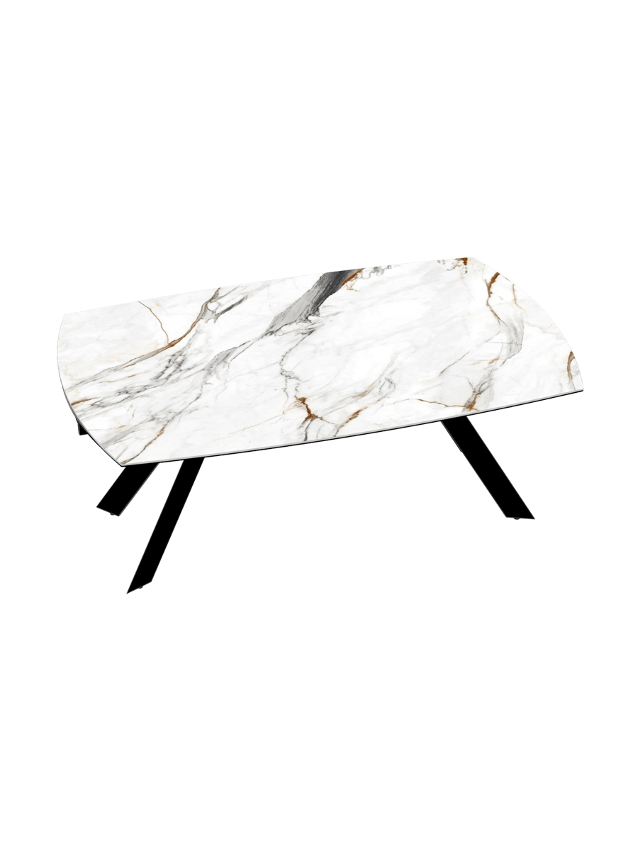 
Ausziehbarer Designer Esstisch „Missouri“ aus Keramik, 190-270 x 120 cm - Fiorentino glänzend