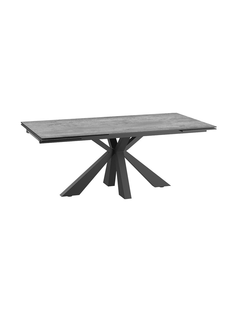 
Ausziehbarer Designer Esstisch „Ottawa“ aus Keramik, in verschiedenen Grössen - Silver / 190-270 x 100 cm