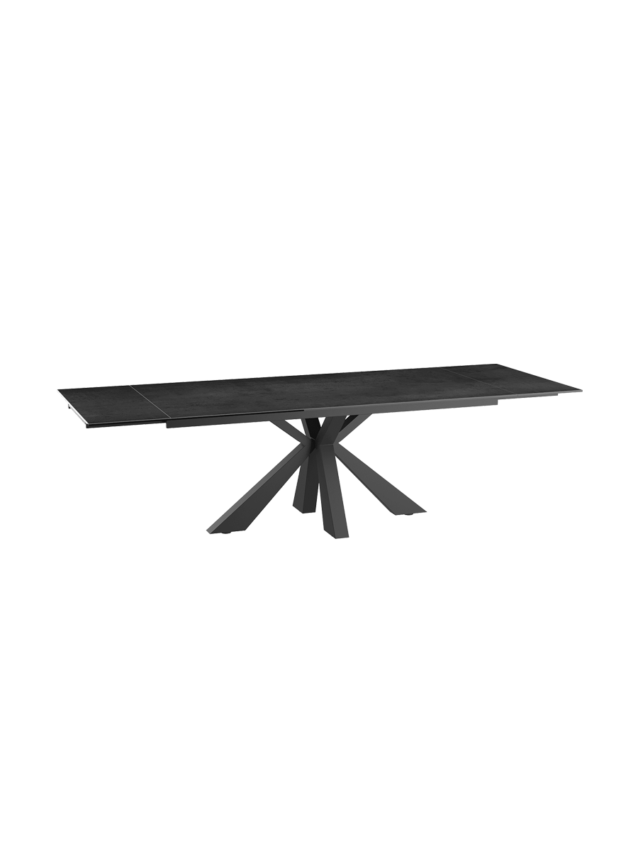 
Ausziehbarer Designer Esstisch „Ottawa“ aus Keramik, in verschiedenen Grössen - Titan / 190-270 x 100 cm