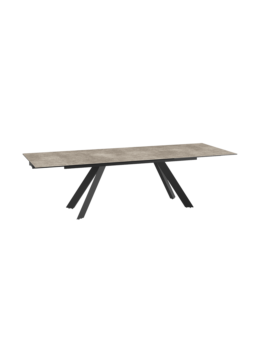 
Table à manger extensible design « Ontario » avec plateau en céramique, différentes tailles - Titane / 150-230 x 100 cm