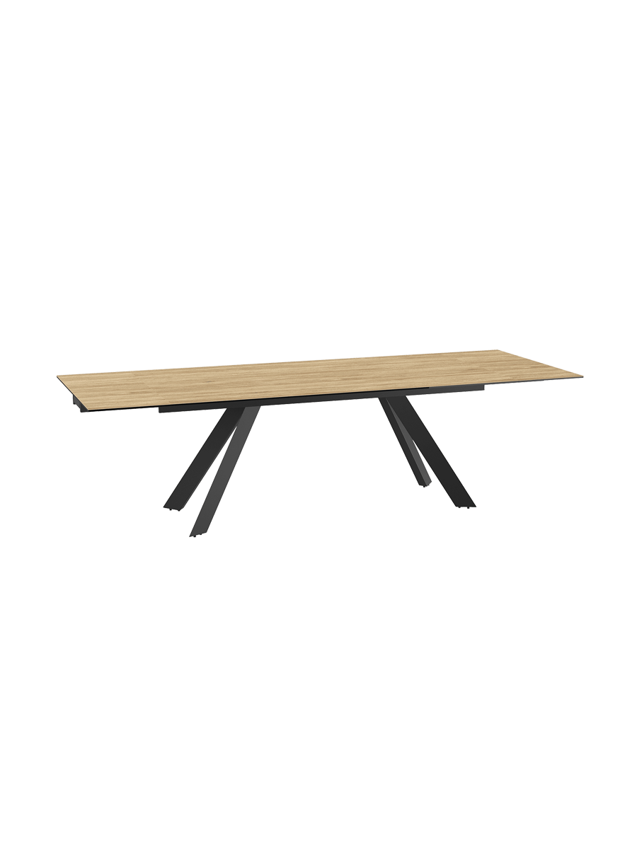 
Table à manger extensible design « Ontario » avec plateau en céramique, différentes tailles - Titane / 150-230 x 100 cm