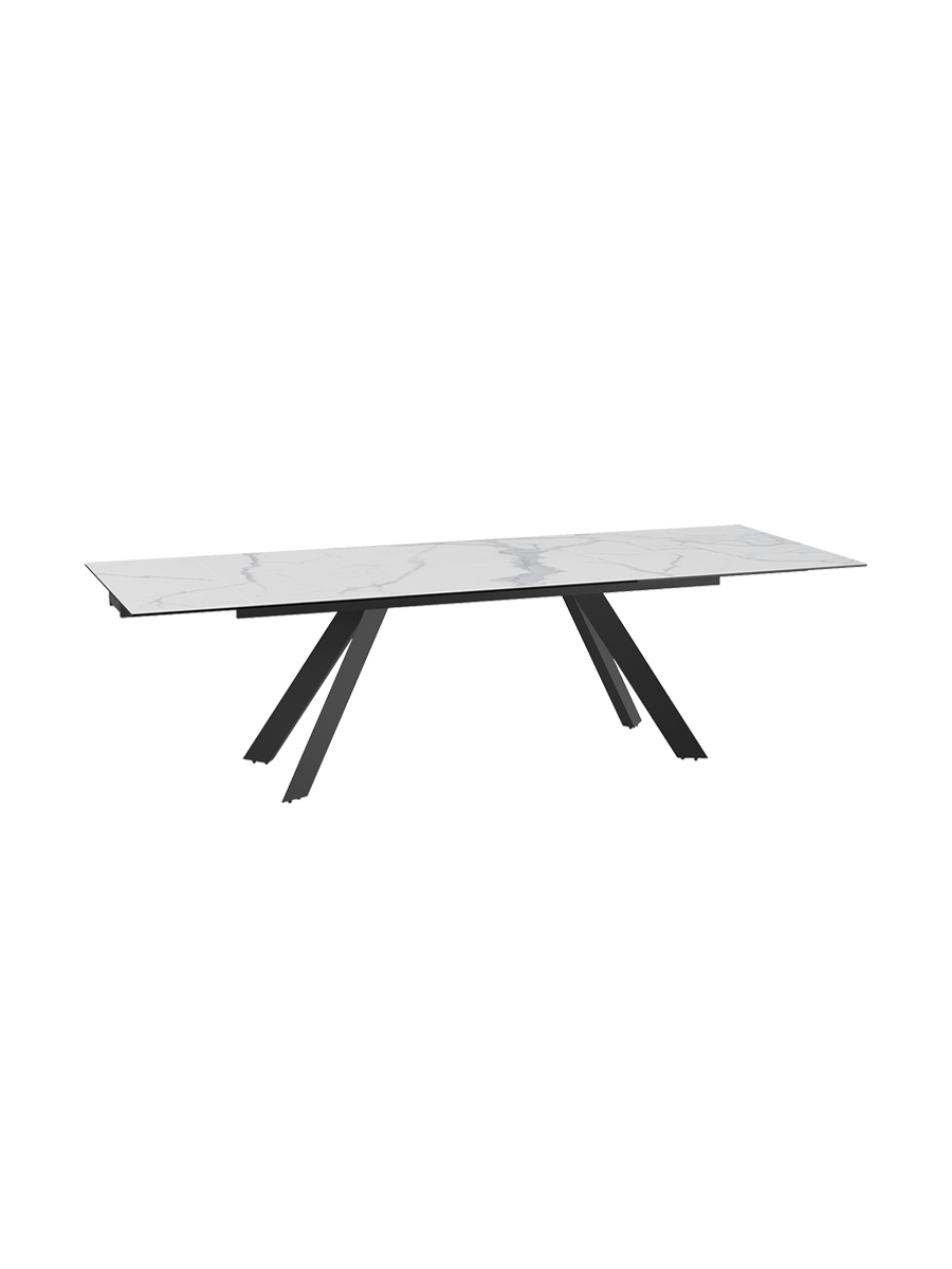 
Table à manger extensible design « Ontario » avec plateau en céramique, différentes tailles - Titane / 150-230 x 100 cm