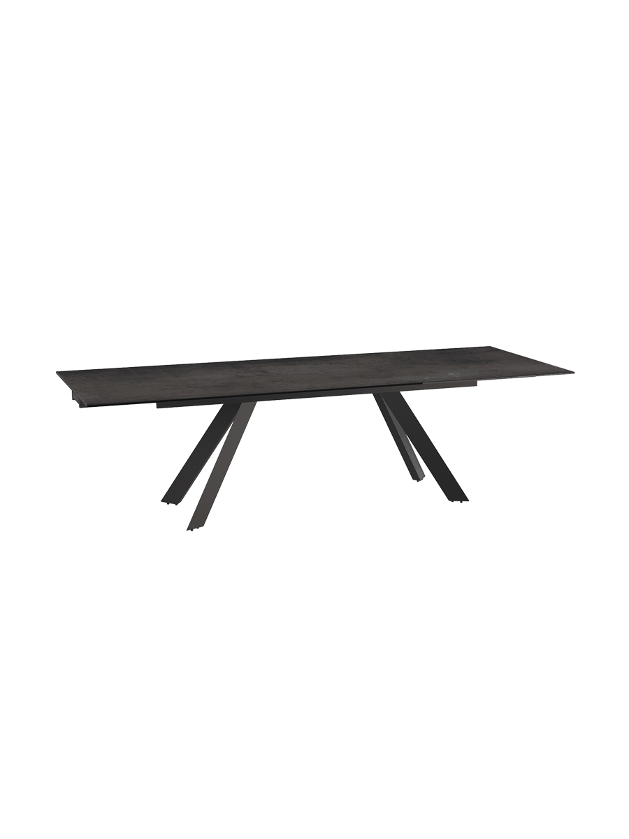 
Table à manger extensible design « Ontario » avec plateau en céramique, différentes tailles - Titane / 150-230 x 100 cm