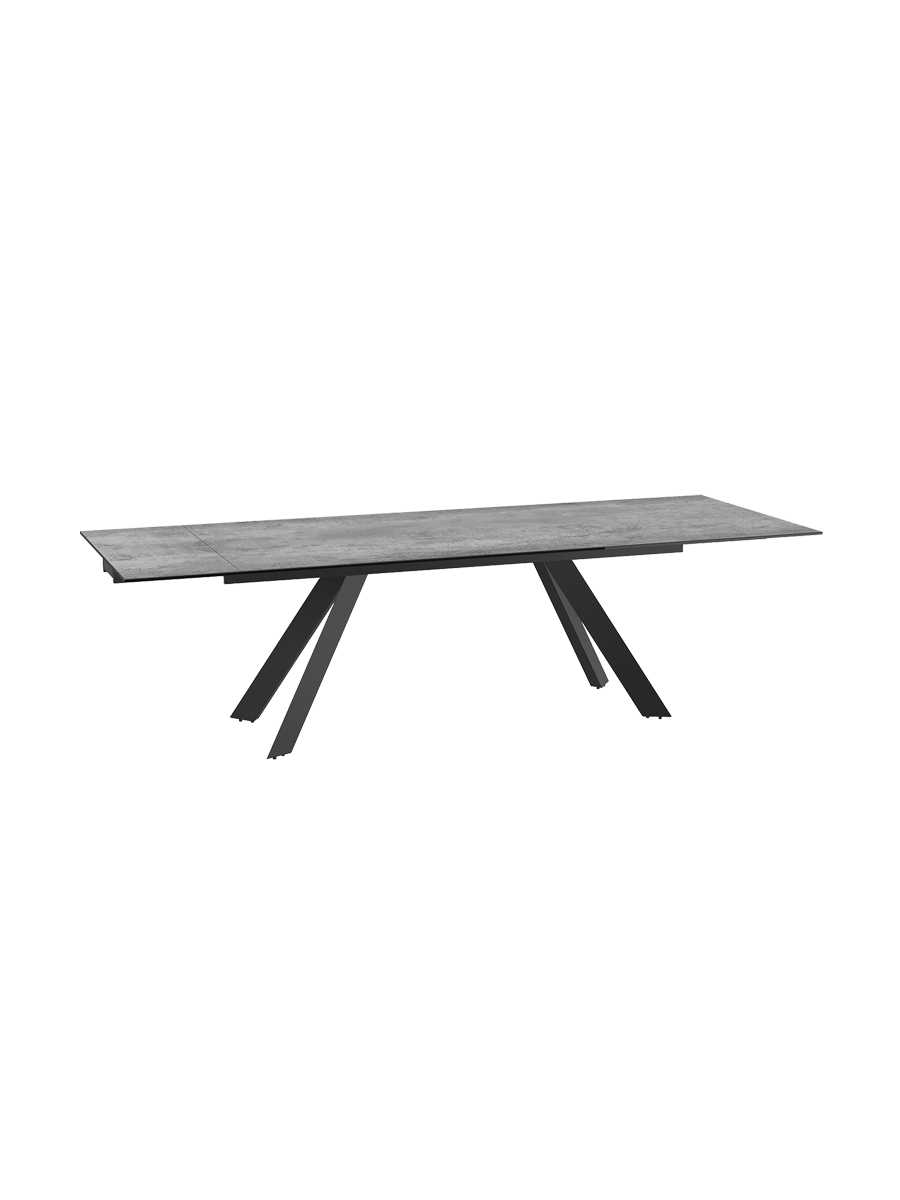 
Table à manger extensible design « Ontario » avec plateau en céramique, différentes tailles - Titane / 150-230 x 100 cm