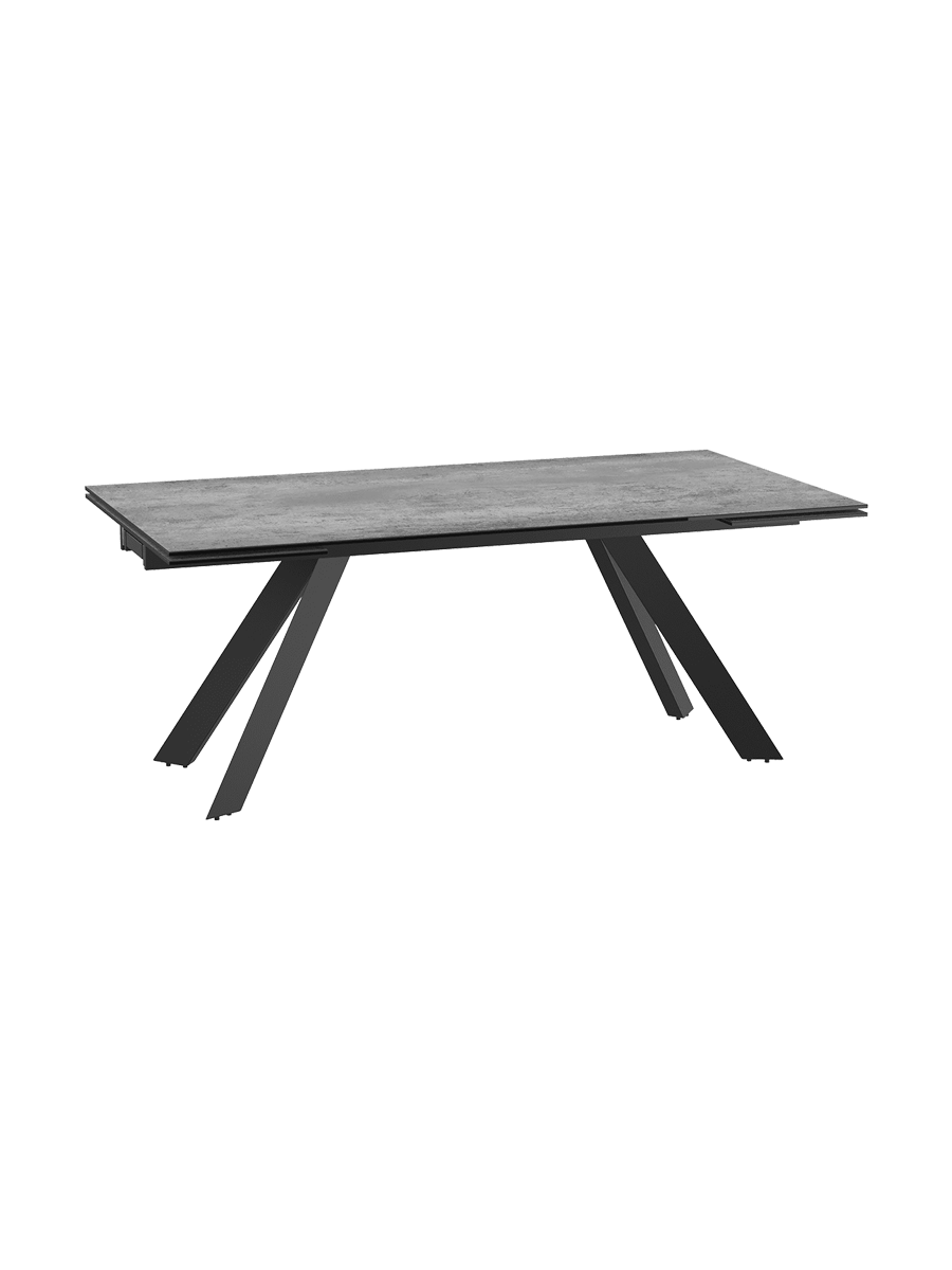
Ausziehbarer Designer Esstisch „Ontario“ mit Keramik-Tischplatte, verschiedene Grössen - Silver / 190-270 x 100 cm
