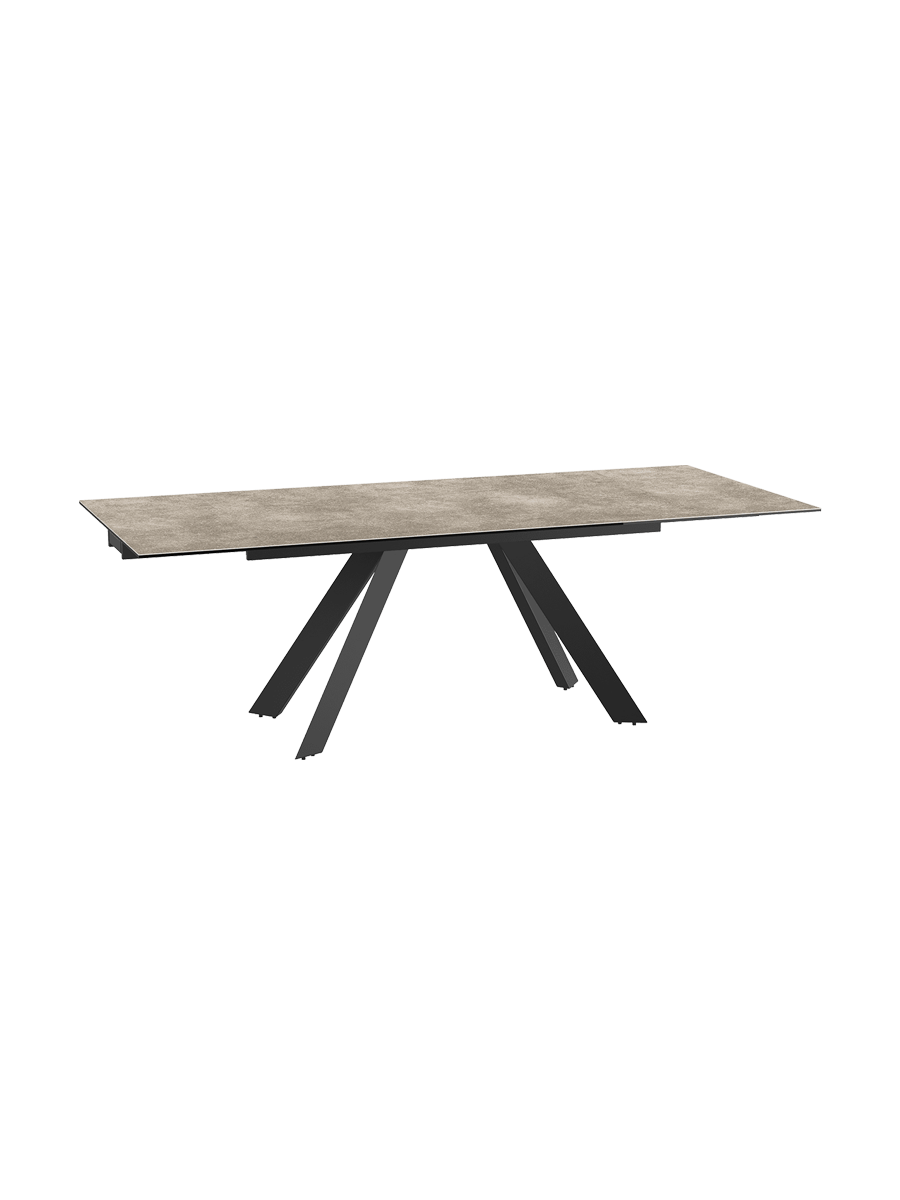 
Table à manger extensible design « Ontario » avec plateau en céramique, différentes tailles - Titane / 150-230 x 100 cm