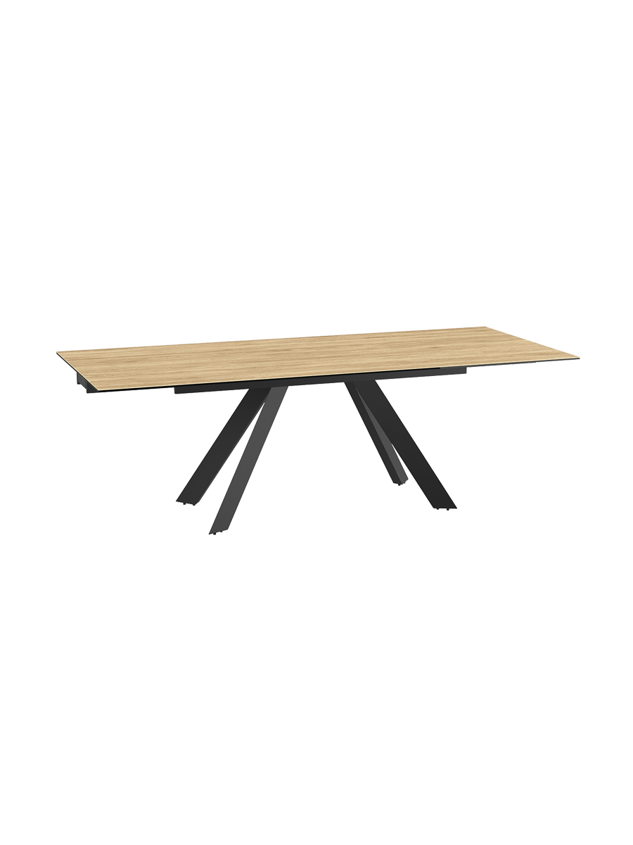 
Table à manger extensible design « Ontario » avec plateau en céramique, différentes tailles - Titane / 150-230 x 100 cm
