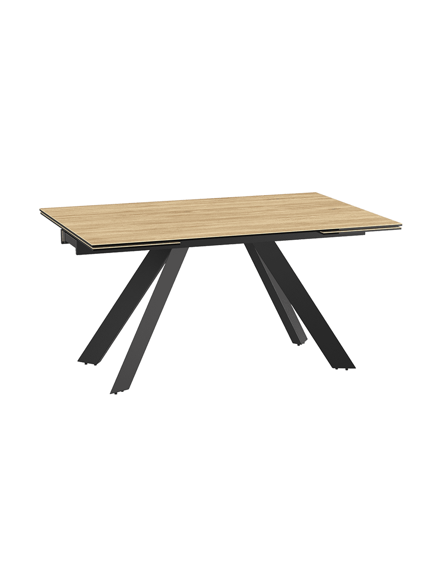 
Ausziehbarer Designer Esstisch „Ontario“ mit Keramik-Tischplatte, verschiedene Grössen - Eiche hell / 150-230 x 100 cm
