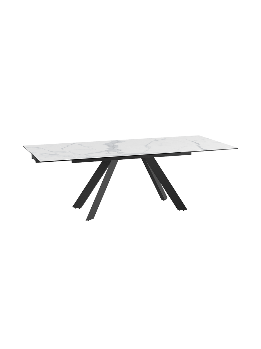 
Table à manger extensible design « Ontario » avec plateau en céramique, différentes tailles - Titane / 150-230 x 100 cm