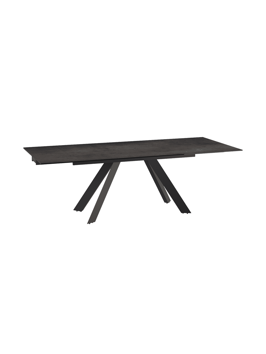 
Table à manger extensible design « Ontario » avec plateau en céramique, différentes tailles - Titane / 150-230 x 100 cm
