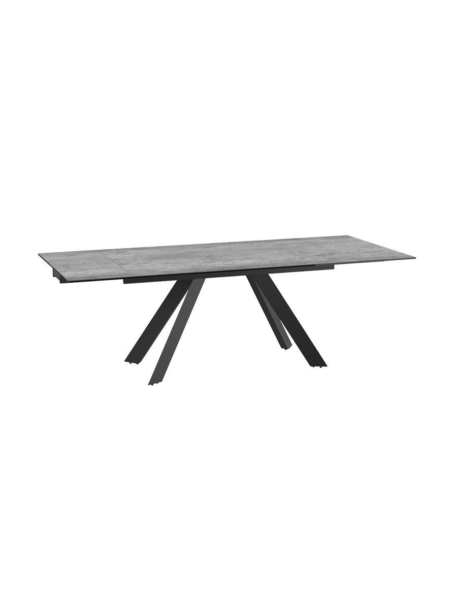 
Table à manger extensible design « Ontario » avec plateau en céramique, différentes tailles - Titane / 150-230 x 100 cm