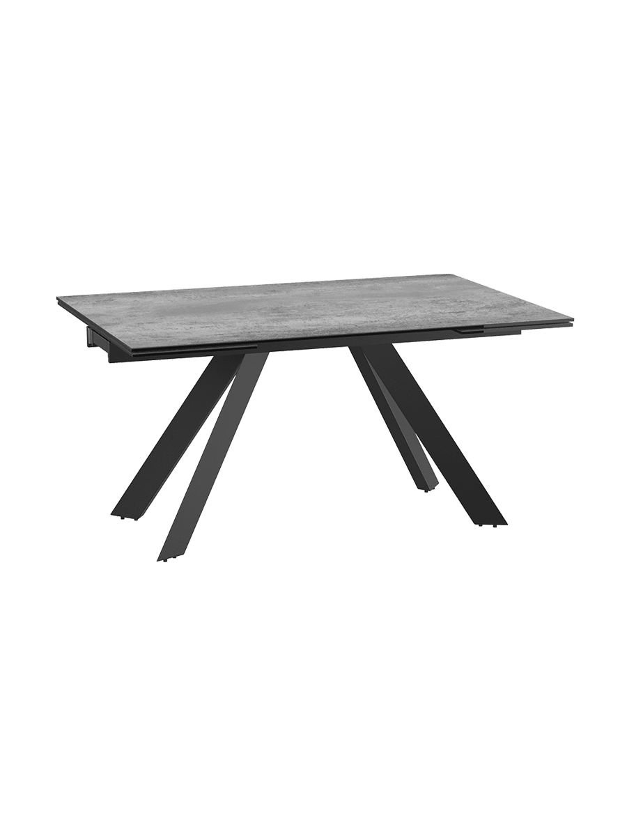 
Ausziehbarer Designer Esstisch „Ontario“ mit Keramik-Tischplatte, verschiedene Grössen - Silver / 150-230 x 100 cm