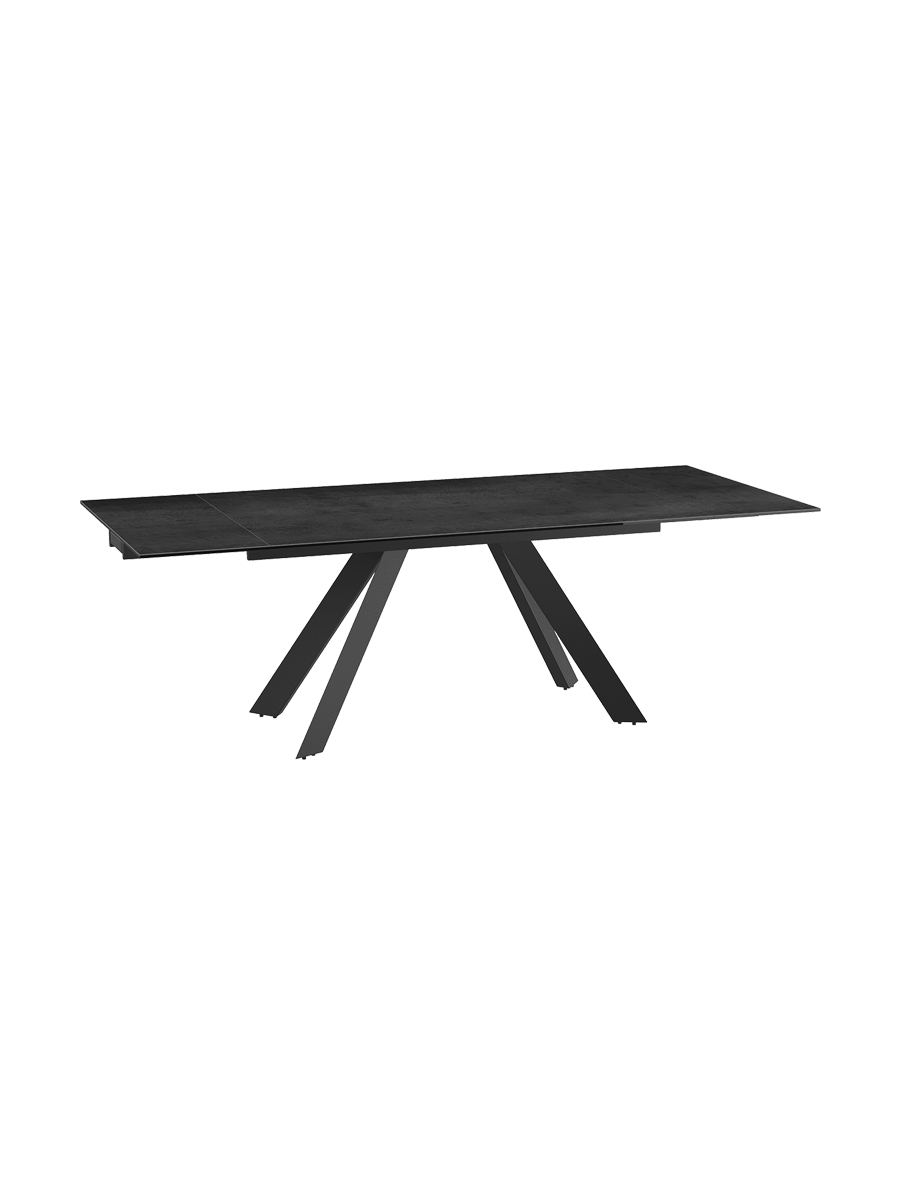 
Table à manger extensible design « Ontario » avec plateau en céramique, différentes tailles - Titane / 150-230 x 100 cm