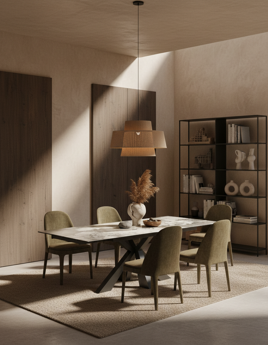 
Table à manger extensible design « Ottawa » en céramique, en plusieurs dimensions - Calcatta brillant / 150-230 x 100 cm