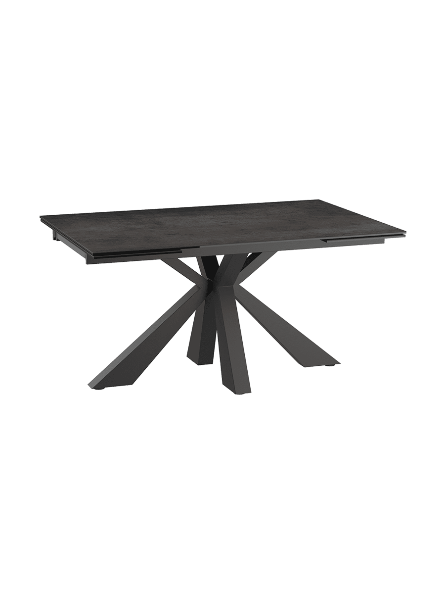 
Ausziehbarer Designer Esstisch „Ottawa“ aus Keramik, in verschiedenen Grössen - Dunkle Rostoptik / 150-230 x 100 cm