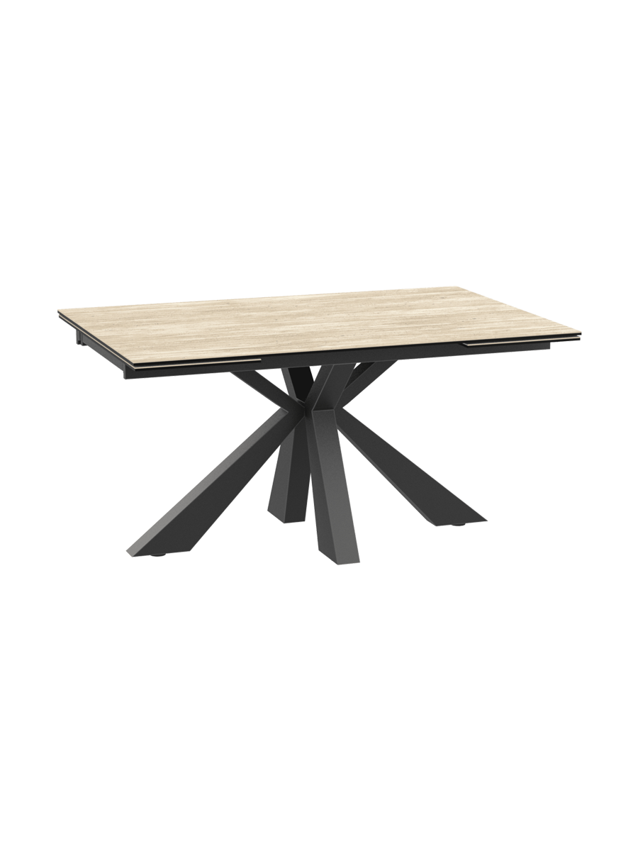 
Ausziehbarer Designer Esstisch „Ottawa“ aus Keramik, in verschiedenen Grössen - Travertin / 150-230 x 100 cm