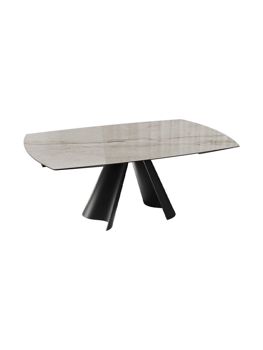 
Ausziehbarer Designer Esstisch „Atlax“ aus Keramik, in verschiedenen Grössen - Breccia / 190-270 x 120 cm