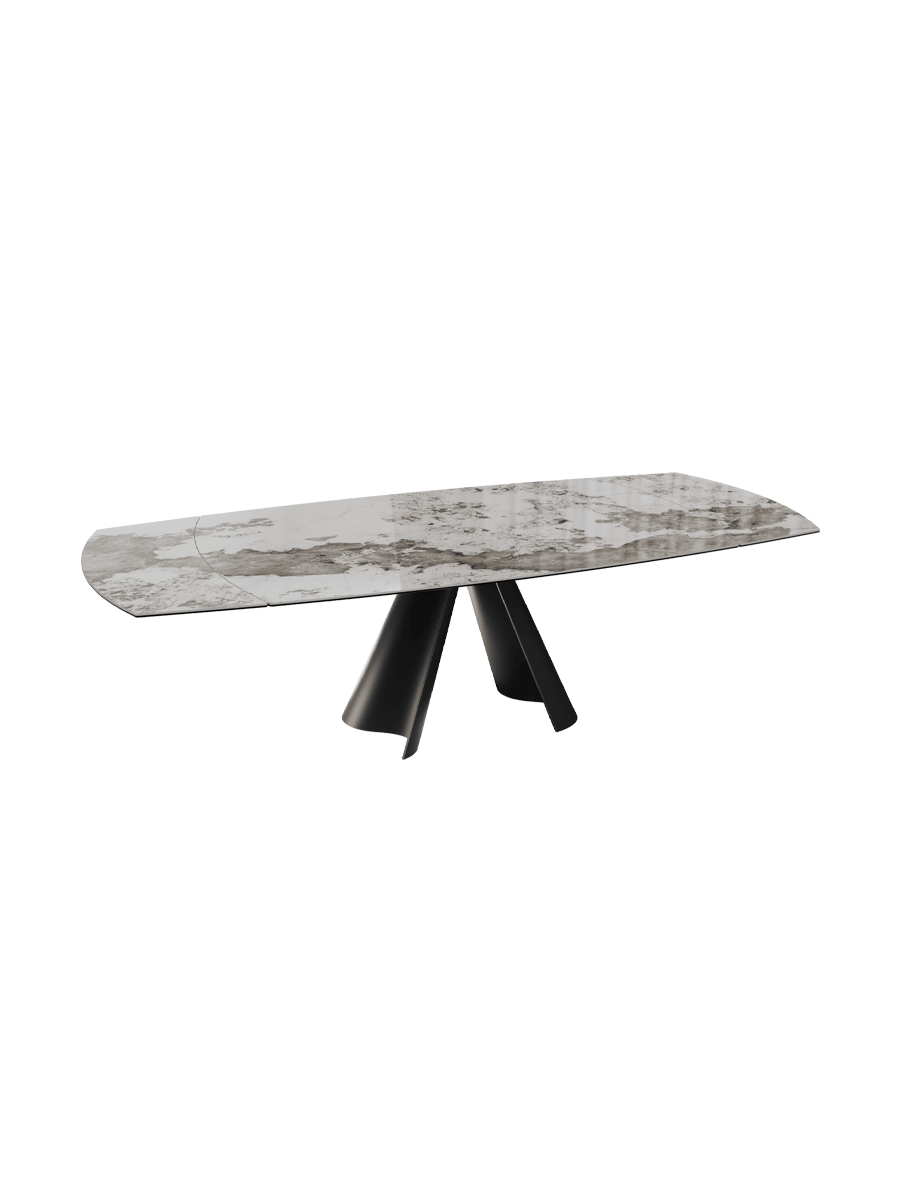 
Extendable designer ceramic dining table "Atlax", available in various sizes - Eramosa Ceramics / 150-230 x 110 cm