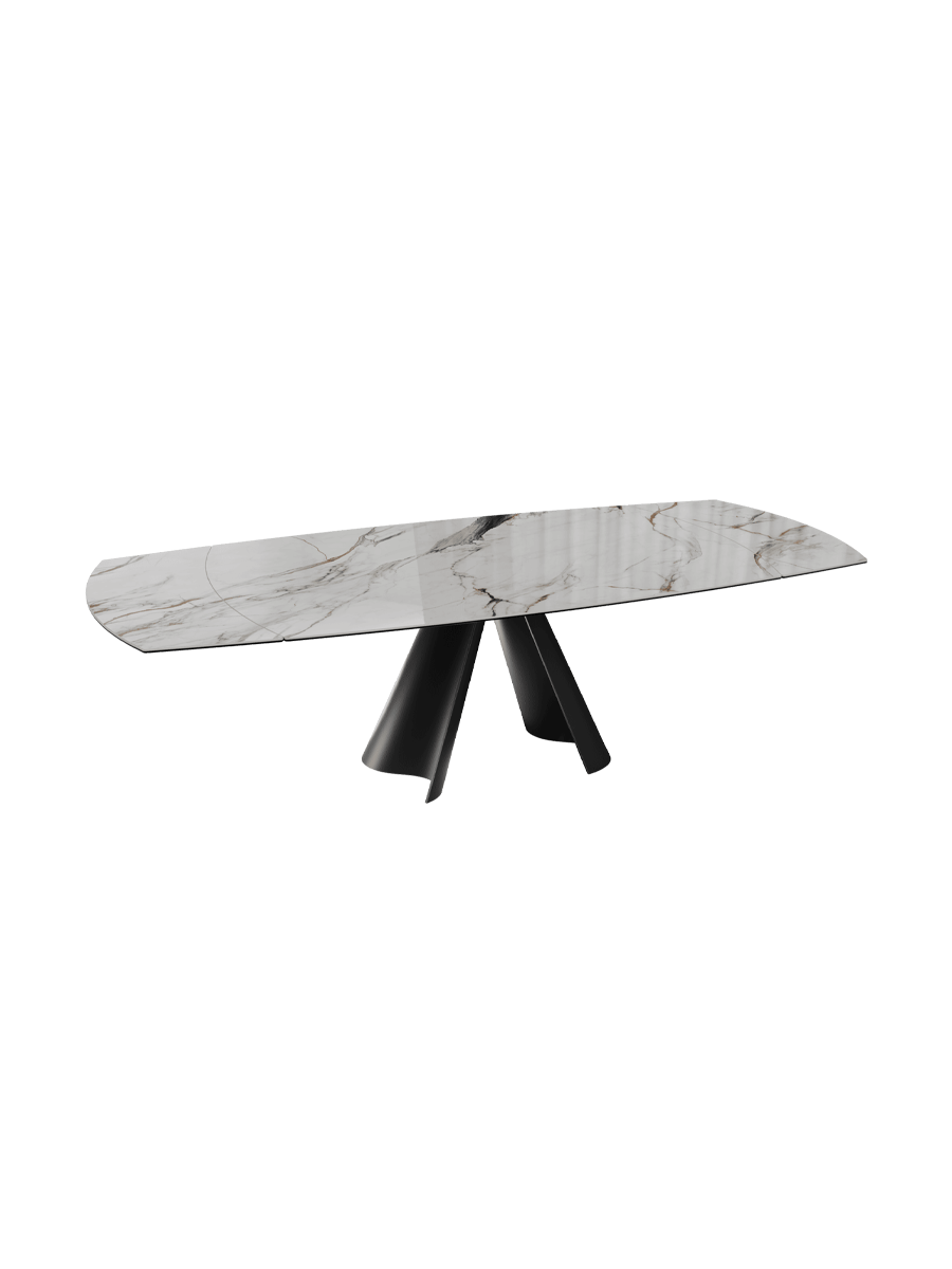 
Extendable designer ceramic dining table "Atlax", available in various sizes - Eramosa Ceramics / 150-230 x 110 cm