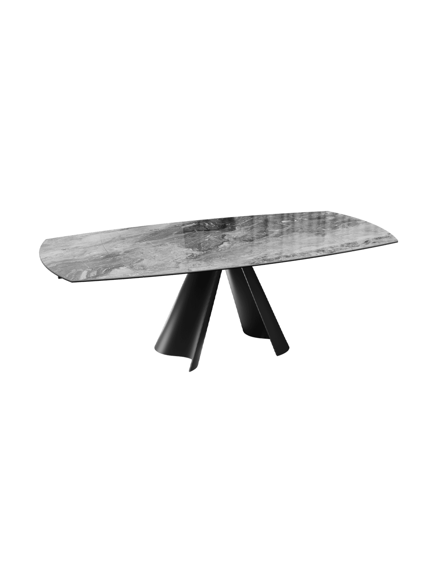 
Extendable designer ceramic dining table "Atlax", available in various sizes - Eramosa Ceramics / 150-230 x 110 cm