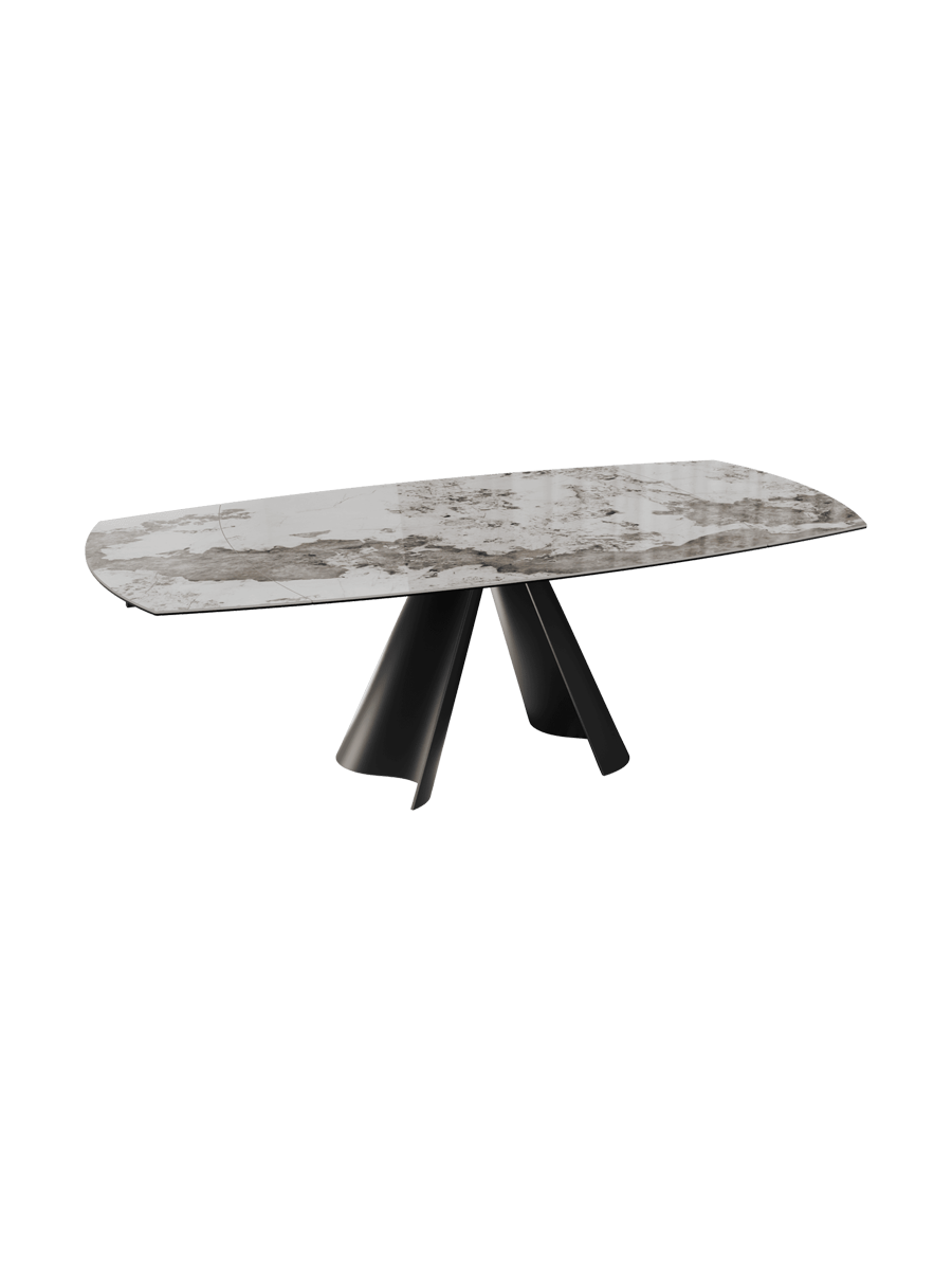 
Extendable designer ceramic dining table "Atlax", available in various sizes - Eramosa Ceramics / 150-230 x 110 cm