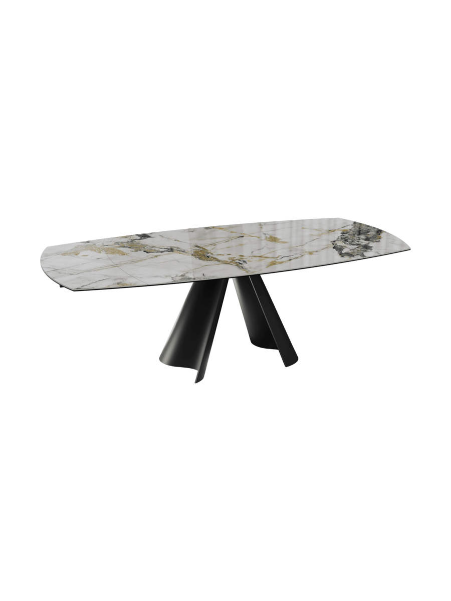 
Extendable designer ceramic dining table "Atlax", available in various sizes - Eramosa Ceramics / 150-230 x 110 cm