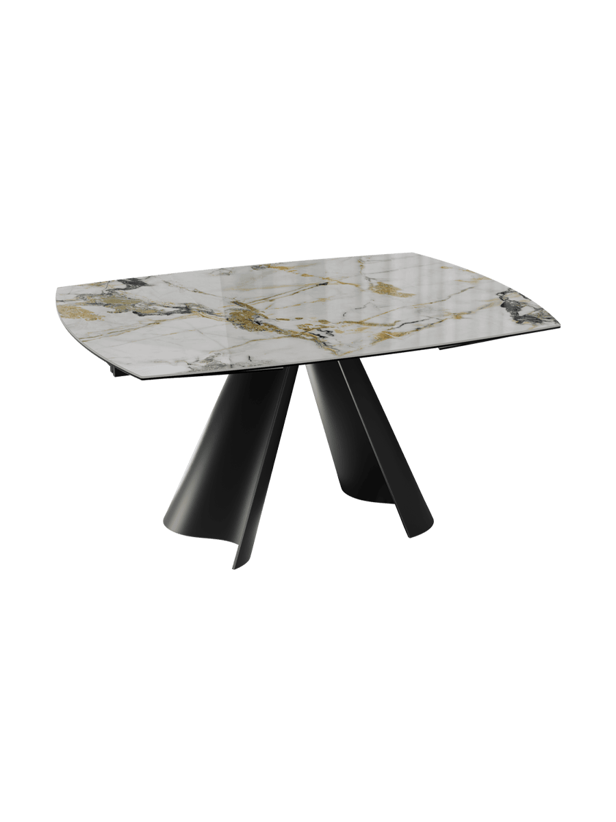 
Extendable designer ceramic dining table "Atlax", available in various sizes - Doro glossy / 150-230 x 110 cm
