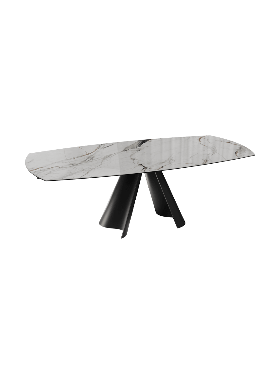 
Extendable designer ceramic dining table "Atlax", available in various sizes - Eramosa Ceramics / 150-230 x 110 cm