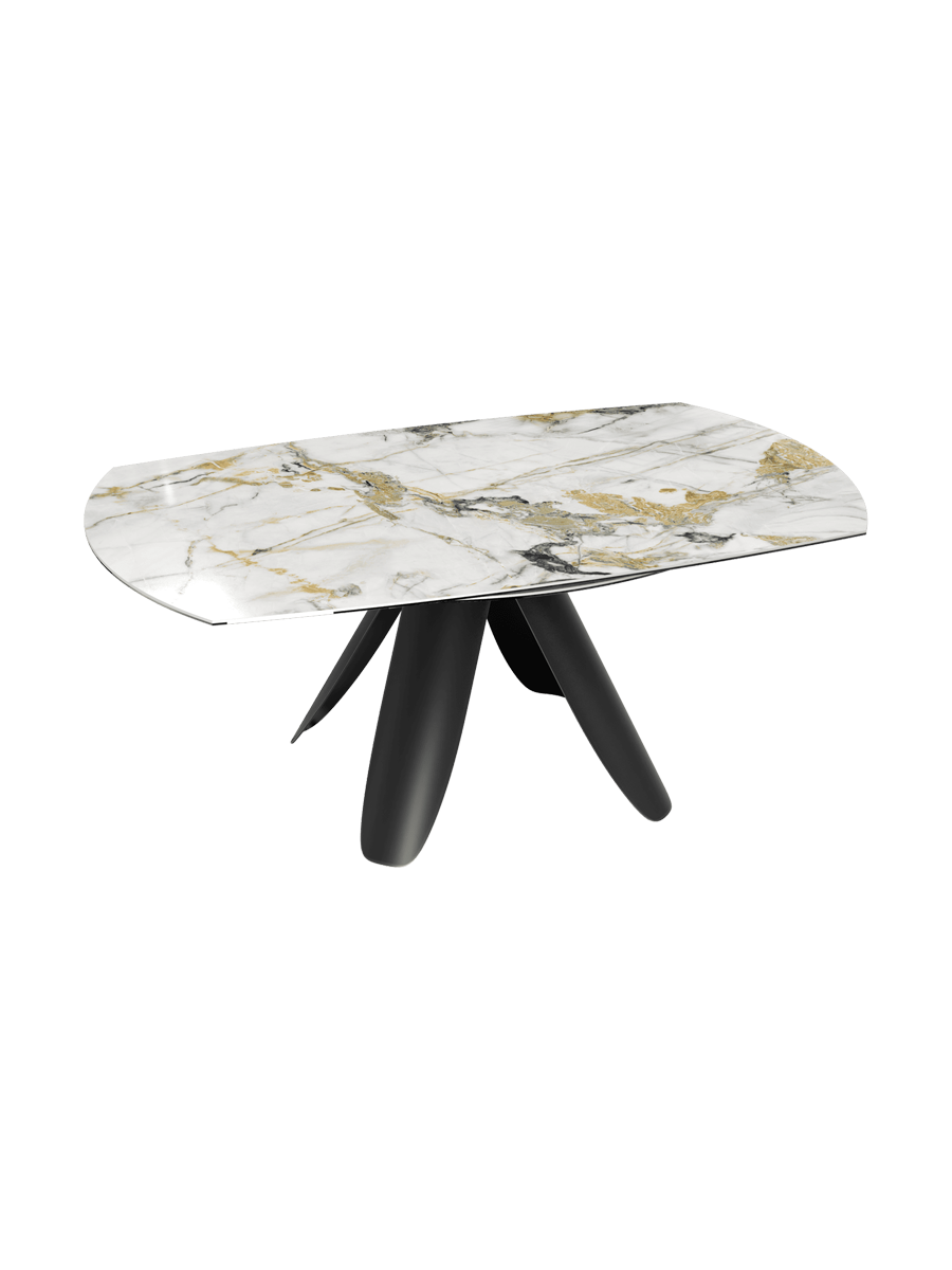 
Ausziehbarer Designer Esstisch „Grande Ajaccio“ 115-190 x 190 cm - Fiorentino glänzend